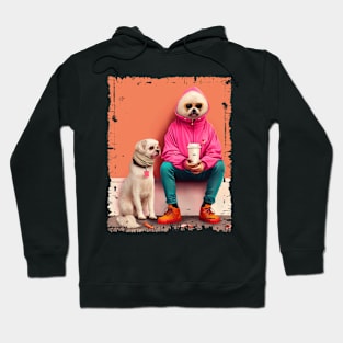 Human Dog Hipster Hoodie